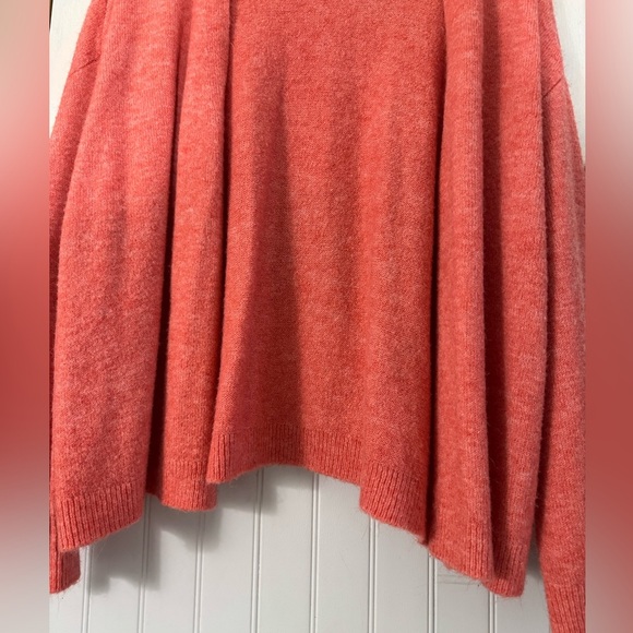 H&M Basics Long Soft Orange Open Cardigan Size Large - Picture 3 of 7